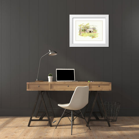 Dougs Shed White Modern Wood Framed Art Print with Double Matting by Babbitt, Gwendolyn