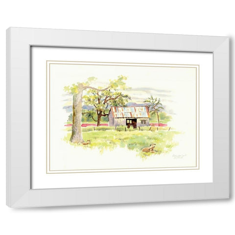 Dougs Shed White Modern Wood Framed Art Print with Double Matting by Babbitt, Gwendolyn