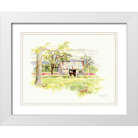 Dougs Shed White Modern Wood Framed Art Print with Double Matting by Babbitt, Gwendolyn