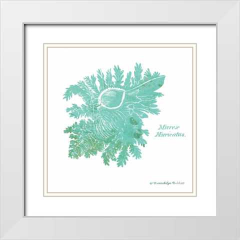 Shell on White I White Modern Wood Framed Art Print with Double Matting by Babbitt, Gwendolyn