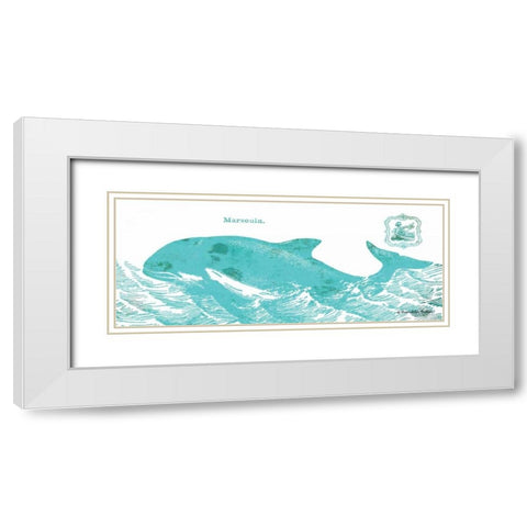 Whale on White II White Modern Wood Framed Art Print with Double Matting by Babbitt, Gwendolyn