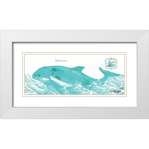 Whale on White II White Modern Wood Framed Art Print with Double Matting by Babbitt, Gwendolyn