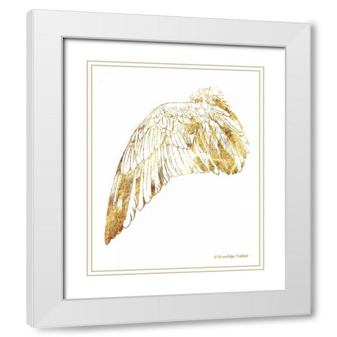 Gold Wing III White Modern Wood Framed Art Print with Double Matting by Babbitt, Gwendolyn