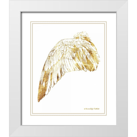 Gold Wing III White Modern Wood Framed Art Print with Double Matting by Babbitt, Gwendolyn