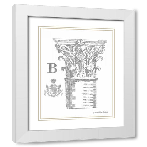 Gray Column B White Modern Wood Framed Art Print with Double Matting by Babbitt, Gwendolyn