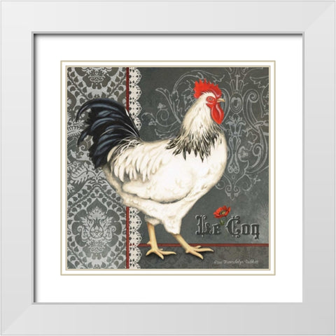 French Rooster I White Modern Wood Framed Art Print with Double Matting by Babbitt, Gwendolyn