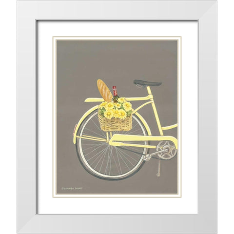Bicycle I White Modern Wood Framed Art Print with Double Matting by Babbit, Gwendolyn