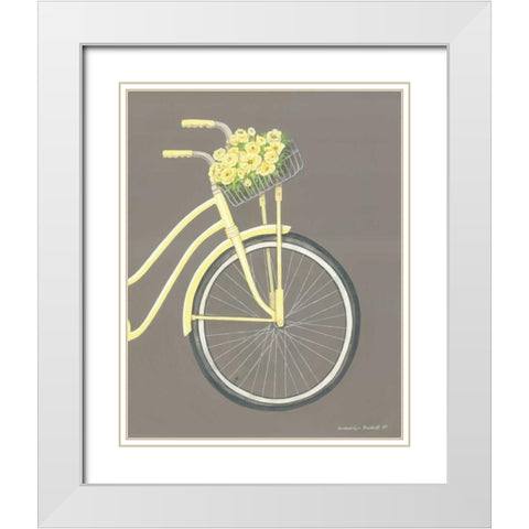 Bicycle II White Modern Wood Framed Art Print with Double Matting by Babbit, Gwendolyn