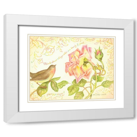 Think White Modern Wood Framed Art Print with Double Matting by Babbitt, Gwendolyn