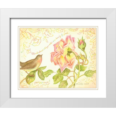 Think White Modern Wood Framed Art Print with Double Matting by Babbitt, Gwendolyn