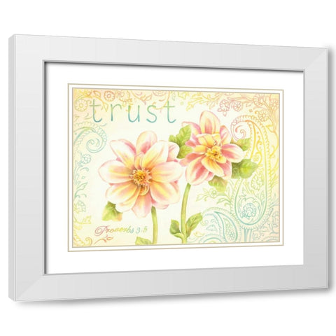 Trust White Modern Wood Framed Art Print with Double Matting by Babbitt, Gwendolyn