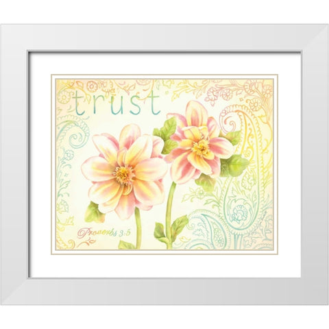 Trust White Modern Wood Framed Art Print with Double Matting by Babbitt, Gwendolyn
