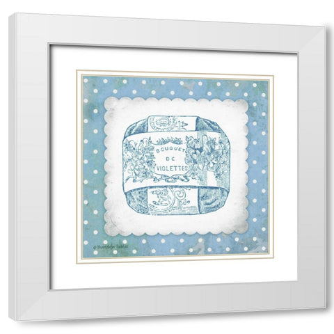 French Soap Blue II White Modern Wood Framed Art Print with Double Matting by Babbitt, Gwendolyn