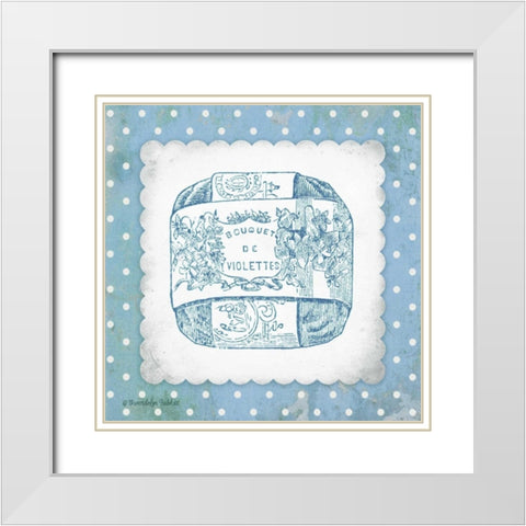 French Soap Blue II White Modern Wood Framed Art Print with Double Matting by Babbitt, Gwendolyn