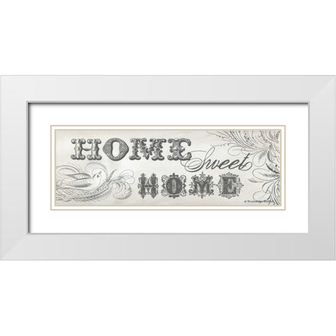 Home Sweet Home II White Modern Wood Framed Art Print with Double Matting by Babbitt, Gwendolyn
