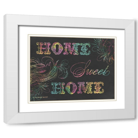 Home Sweet Home III White Modern Wood Framed Art Print with Double Matting by Babbitt, Gwendolyn
