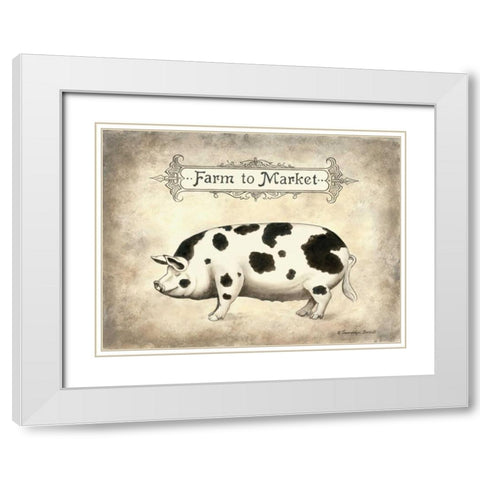 Farm to Market White Modern Wood Framed Art Print with Double Matting by Babbitt, Gwendolyn