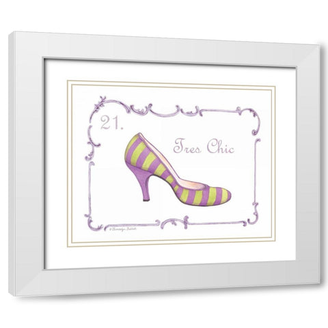 French Fashion I White Modern Wood Framed Art Print with Double Matting by Babbitt, Gwendolyn