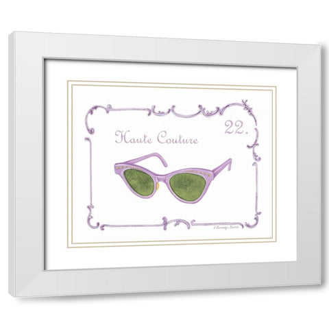 French Fashion II White Modern Wood Framed Art Print with Double Matting by Babbitt, Gwendolyn