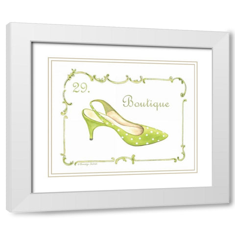 French Fashion III White Modern Wood Framed Art Print with Double Matting by Babbitt, Gwendolyn