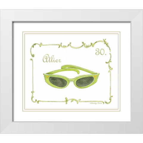 French Fashion IV White Modern Wood Framed Art Print with Double Matting by Babbitt, Gwendolyn