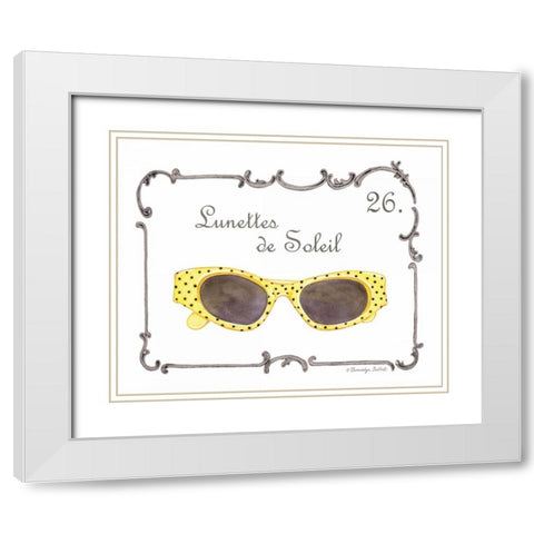 French Fashion VIII White Modern Wood Framed Art Print with Double Matting by Babbitt, Gwendolyn