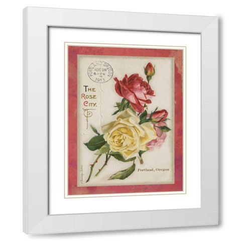 Rose City II White Modern Wood Framed Art Print with Double Matting by Babbitt, Gwendolyn