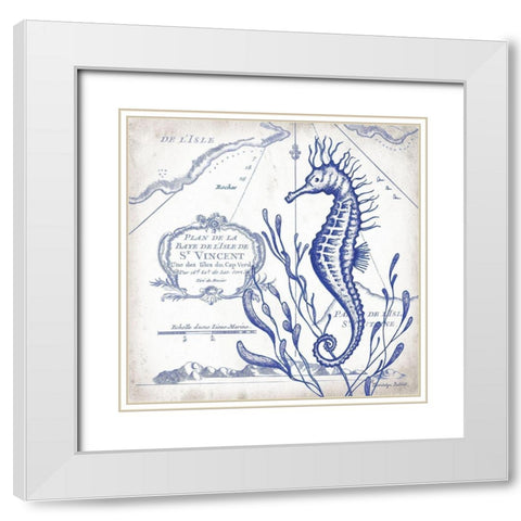 Seahorse on White II White Modern Wood Framed Art Print with Double Matting by Babbitt, Gwendolyn