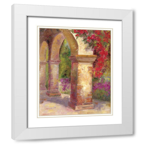 Pillar Adorned White Modern Wood Framed Art Print with Double Matting by Bailey, Carol