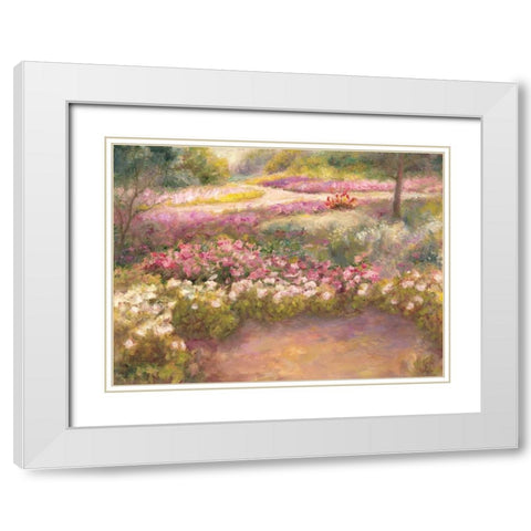 Along the Path White Modern Wood Framed Art Print with Double Matting by Bailey, Carol