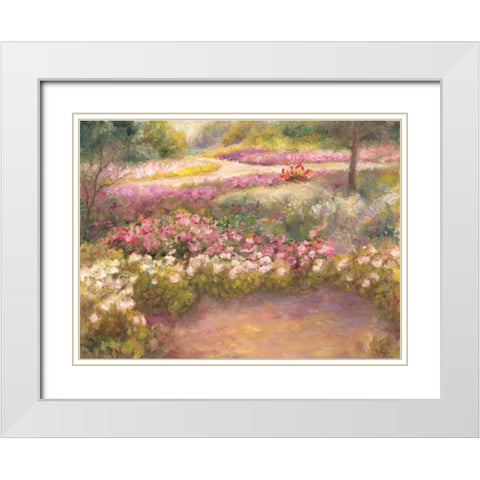 Along the Path White Modern Wood Framed Art Print with Double Matting by Bailey, Carol