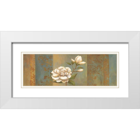 Magnolia Branch II White Modern Wood Framed Art Print with Double Matting by Belamar, Ella