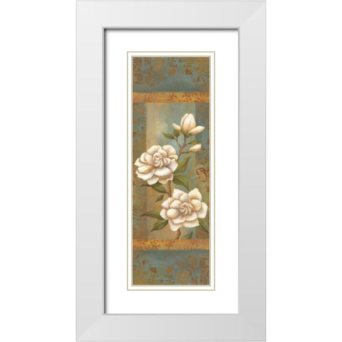 Magnolia Trio I White Modern Wood Framed Art Print with Double Matting by Belamar, Ella