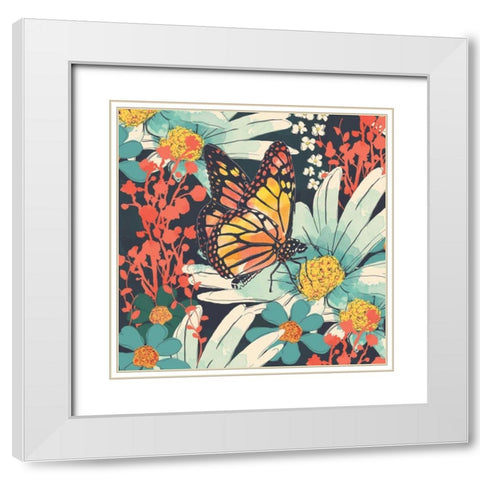Monarch I White Modern Wood Framed Art Print with Double Matting by Berrenson, Sara