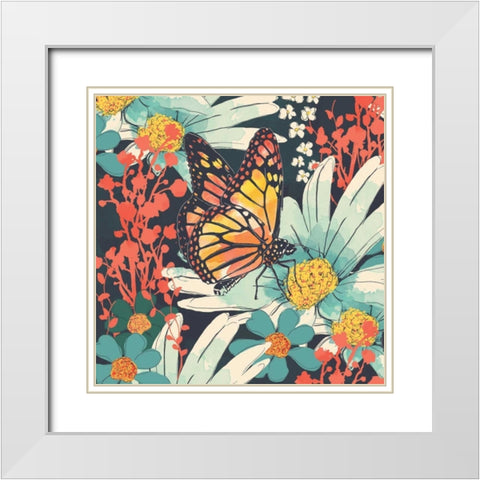 Monarch I White Modern Wood Framed Art Print with Double Matting by Berrenson, Sara