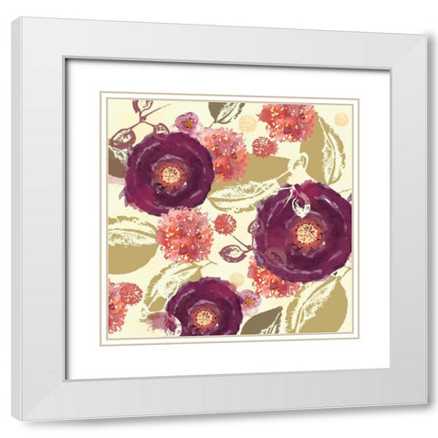 Mulberry I White Modern Wood Framed Art Print with Double Matting by Berrenson, Sara