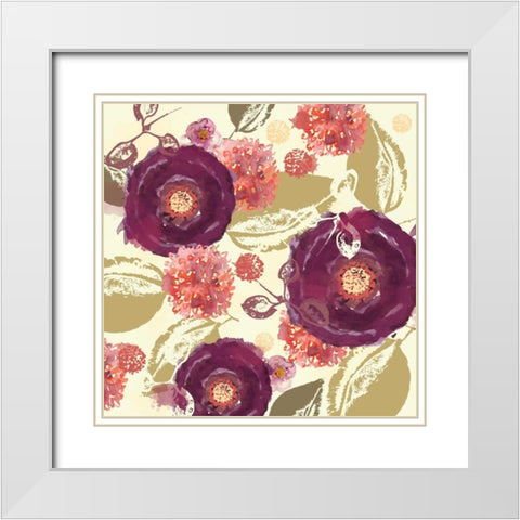 Mulberry I White Modern Wood Framed Art Print with Double Matting by Berrenson, Sara