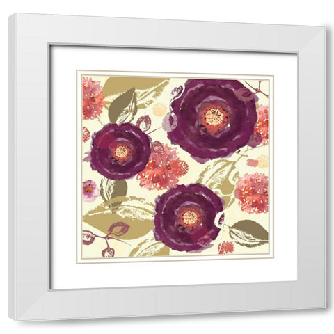 Mulberry II White Modern Wood Framed Art Print with Double Matting by Berrenson, Sara