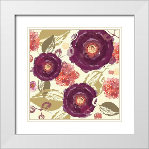 Mulberry II White Modern Wood Framed Art Print with Double Matting by Berrenson, Sara