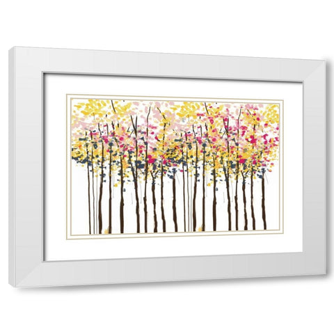Autumn Woods White Modern Wood Framed Art Print with Double Matting by Berrenson, Sara