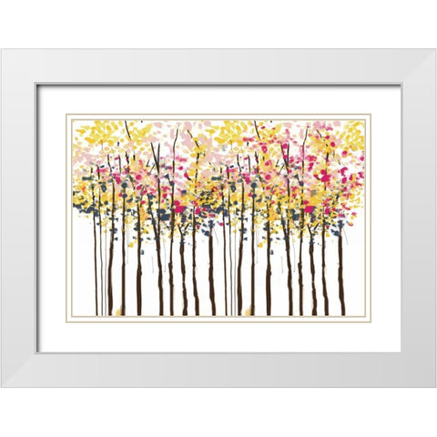 Autumn Woods White Modern Wood Framed Art Print with Double Matting by Berrenson, Sara