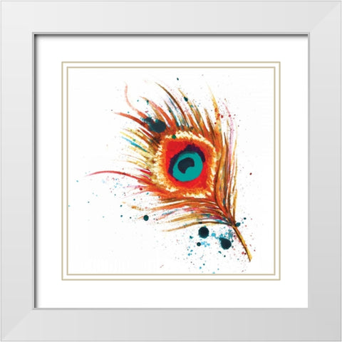 Feathers I White Modern Wood Framed Art Print with Double Matting by Berrenson, Sara