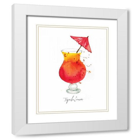 Tequila Sunrise White Modern Wood Framed Art Print with Double Matting by Berrenson, Sara