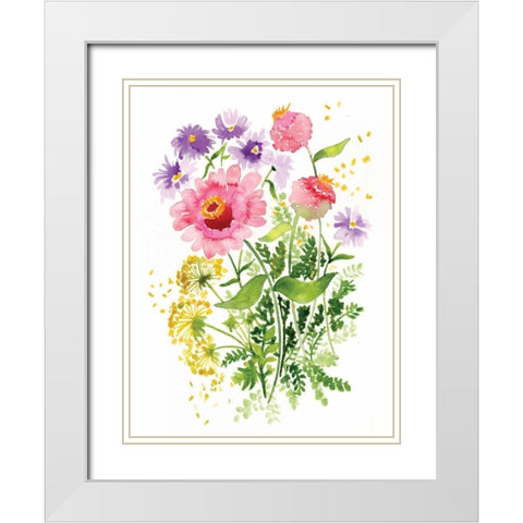 Dandelion White Modern Wood Framed Art Print with Double Matting by Berrenson, Sara