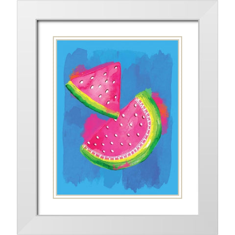 Watermelon White Modern Wood Framed Art Print with Double Matting by Berrenson, Sara