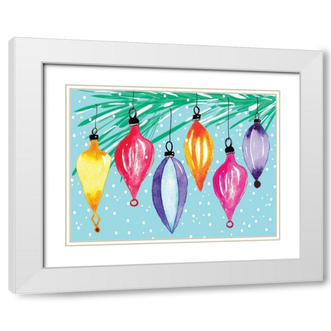Retro Ornaments White Modern Wood Framed Art Print with Double Matting by Berrenson, Sara