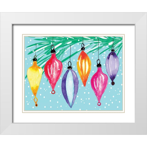 Retro Ornaments White Modern Wood Framed Art Print with Double Matting by Berrenson, Sara