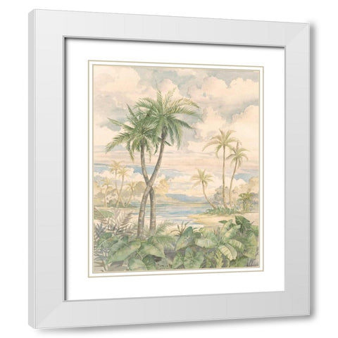 Cabana Bay I White Modern Wood Framed Art Print with Double Matting by Brent, Paul