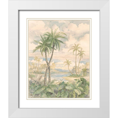 Cabana Bay I White Modern Wood Framed Art Print with Double Matting by Brent, Paul