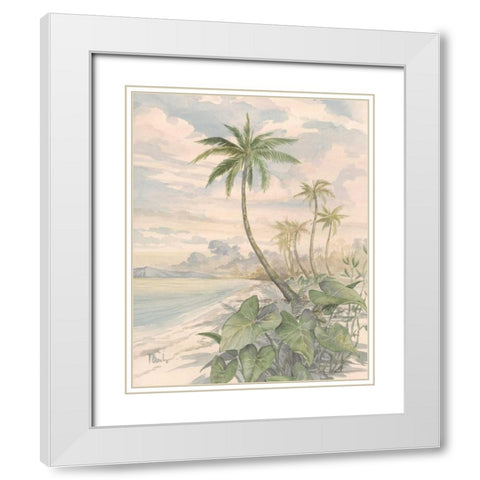 Cabana Bay II White Modern Wood Framed Art Print with Double Matting by Brent, Paul